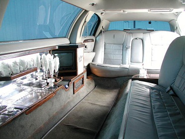 inside luxury vehicle